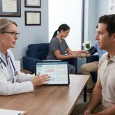 Doctor providing medical supervision for weight loss program
